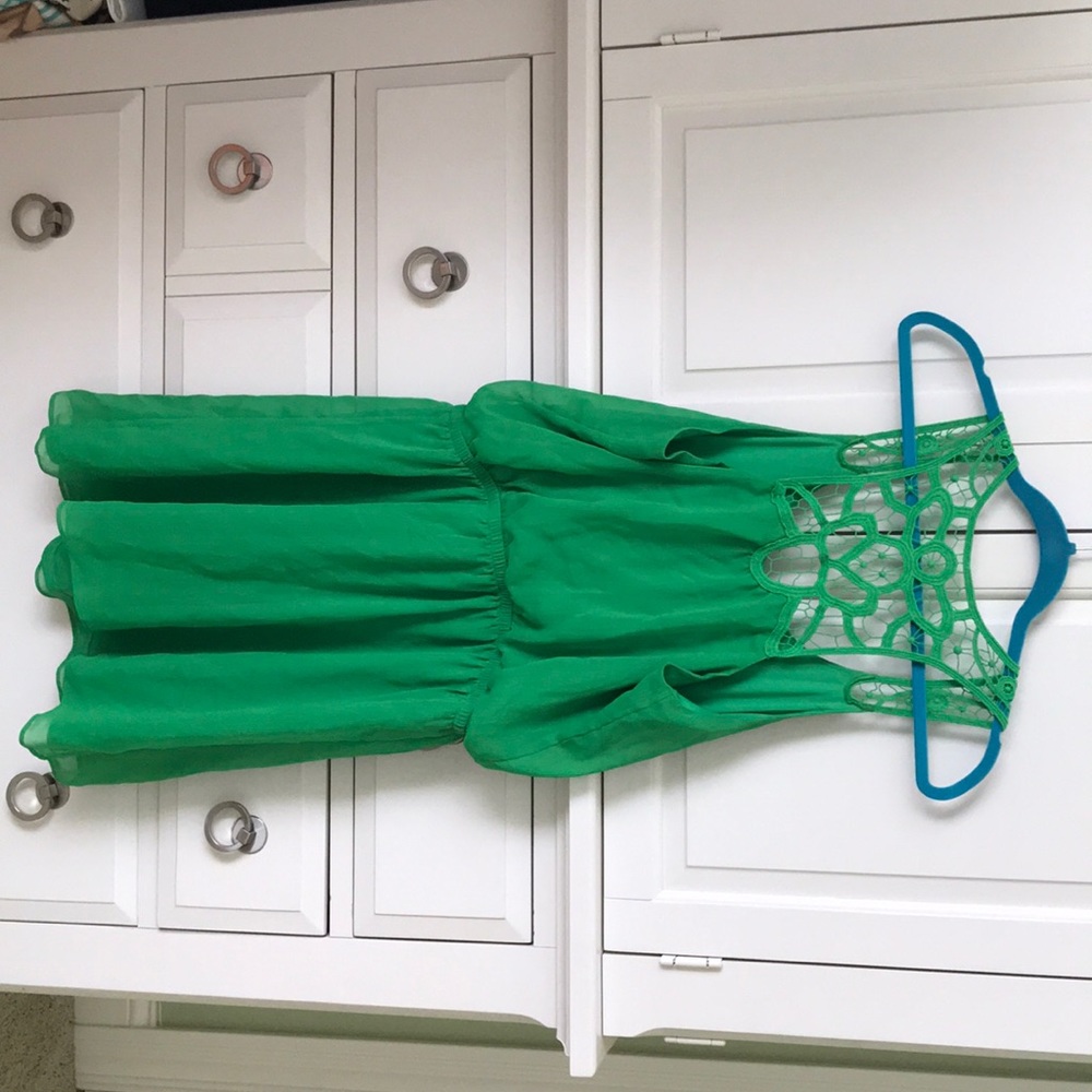 Green Lace Back Dress from Express - Picture 2 of 3